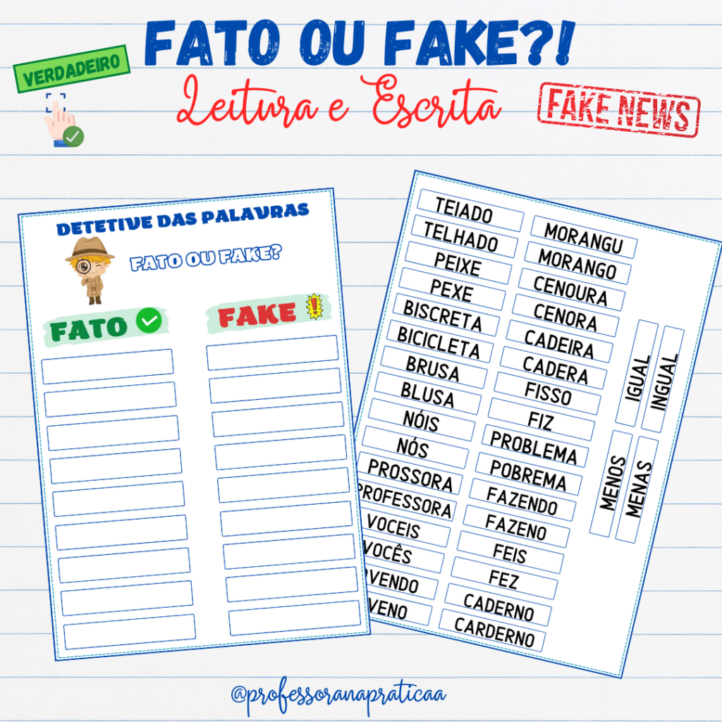 Arquivos Fato ou Fake?! - Patrícia da Silva - Professora na pratica