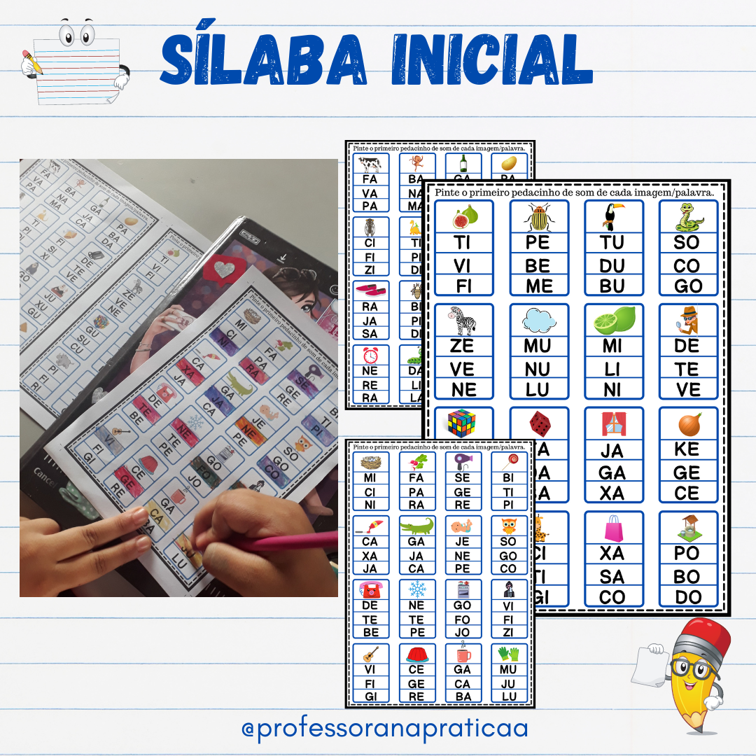 Sílaba inicial e formação de palavras com desenhos - Patrícia da Silva ...