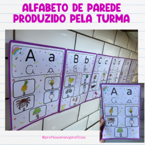 Alfabeto de parede produzido pelos alunos