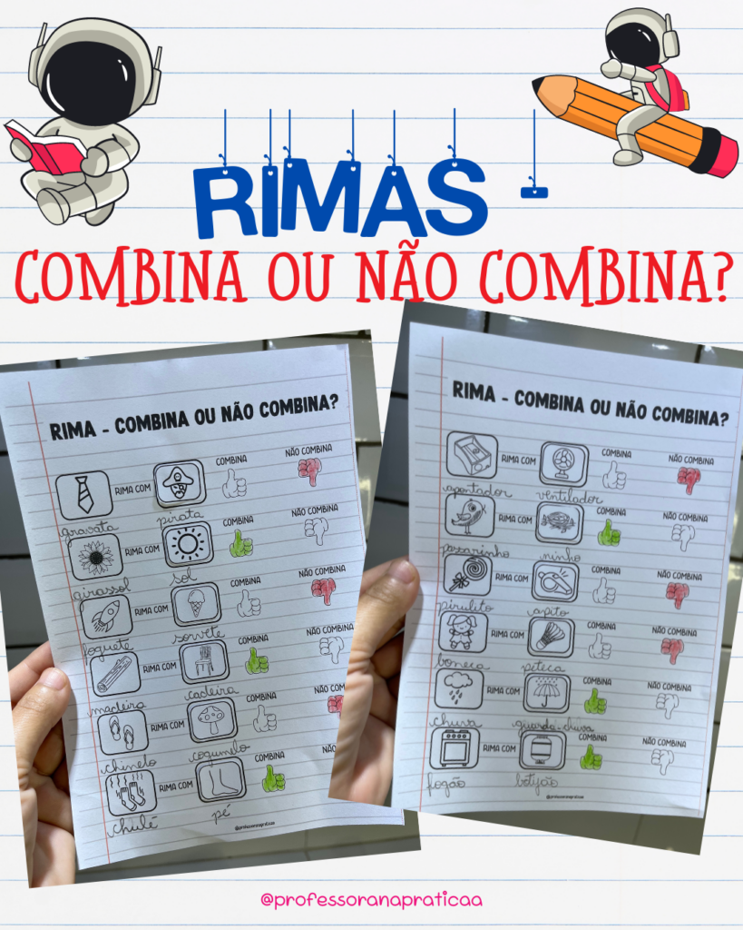 Rimas - Combina ou não combina? - Patrícia da Silva - Professora na pratica