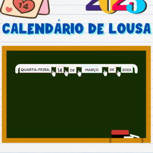 Calendário de lousa