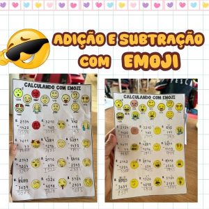 Adição e subtração com emoji