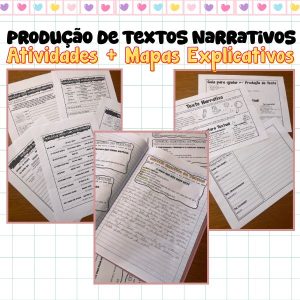 Produção de textos narrativos - Mapas explicativos + atividades