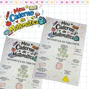 Capinha de Caderno de Matemática